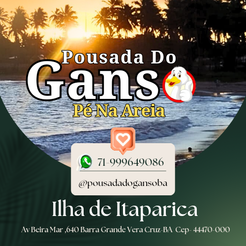 Pousada do Ganso BA Pe na Areia Ilha de Itaparica - ACEITA MOTORHOME